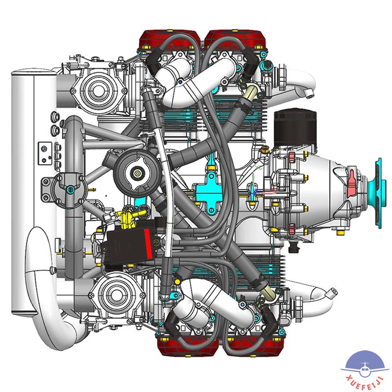 rotax914航空发动机三维3d模型igsstpxt格式